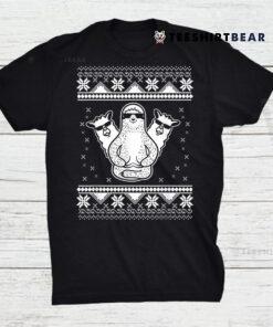 Sloth Llama Hipster Ugly X Mas Funny Animal Christmas Shirt