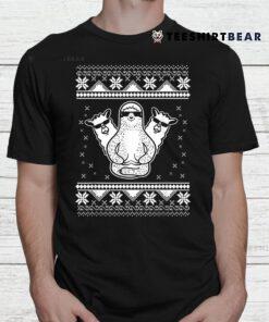 Sloth Llama Hipster Ugly X Mas Funny Animal Christmas Shirt
