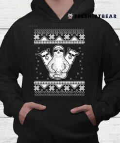 Sloth Llama Hipster Ugly X Mas Funny Animal Christmas Shirt