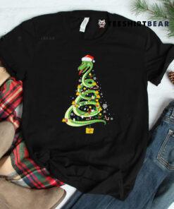 Snake Christmas Tree Cute Santa Hat Lights Shirt