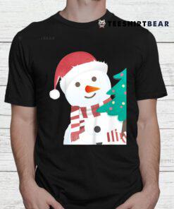 Snow Man Snowflake Winter Christmas Tree Holiday X Mas Shirt