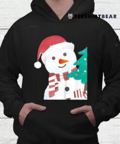 Snow Man Snowflake Winter Christmas Tree Holiday X Mas Shirt