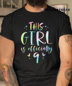 This Girl Is Officially 9 Nine Year Old 9th Birthday Shirt