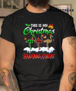 This Is My Christmas Pajama Flamingo Lover Lights Xmas Shirt