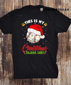 This Is My Christmas Pajama Shirt Baseball Christmas Lights Shirt