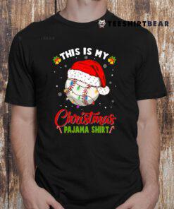 This Is My Christmas Pajama Shirt Baseball Christmas Lights Shirt