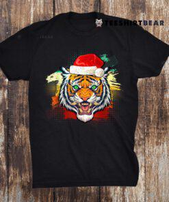 Tiger Gifts Woman Christmas Santa Hat Animal Lover Whisperer Shirt