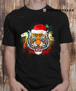 Tiger Gifts Woman Christmas Santa Hat Animal Lover Whisperer Shirt