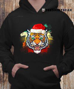 Tiger Gifts Woman Christmas Santa Hat Animal Lover Whisperer Shirt