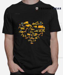 Types Of Construction Excavator Bulldozer Truck Crane Shirt