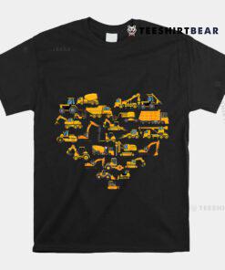 Types Of Construction Excavator Bulldozer Truck Crane Shirt