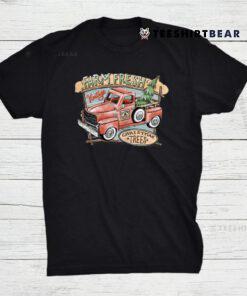 Vintage Farm Fresh Christmas Trees Red Truck Shirt