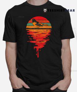 Baltimore Oriole Vintage Retro Sunset Shirt