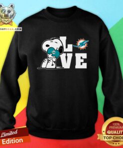 Snoopy Love Miami Dolphins sweatshirt