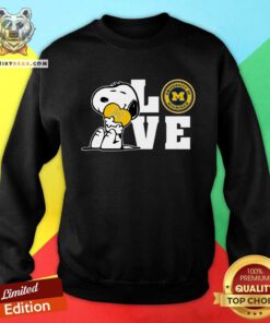 Snoopy Love Michigan Wolverines sweatshirt