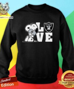 Snoopy Love Las Vegas Raiders sweatshirt