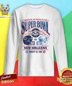 Dueling Super Bowl XX New Orleans Bears vs Patriot sweatshirt