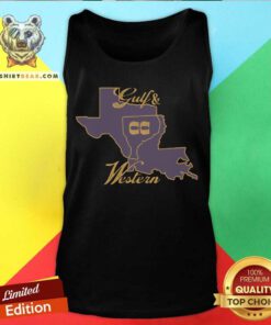 Gulf and Western Teal Map Retro tank-top
