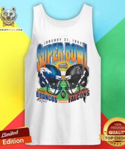 Dueling Super Bowl XXXIII Denver Broncos vs Atlanta Falcons tank-top