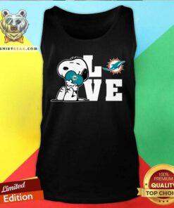 Snoopy Love Miami Dolphins tank-top