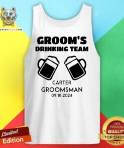 Groom's Drinking Team Carter Groomsman tank-top