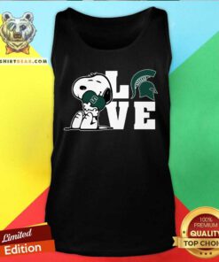 Snoopy Love Michigan State Spartans tank-top