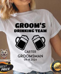 Groom's Drinking Team Carter Groomsman v-neck