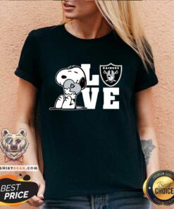 Snoopy Love Las Vegas Raiders v-neck