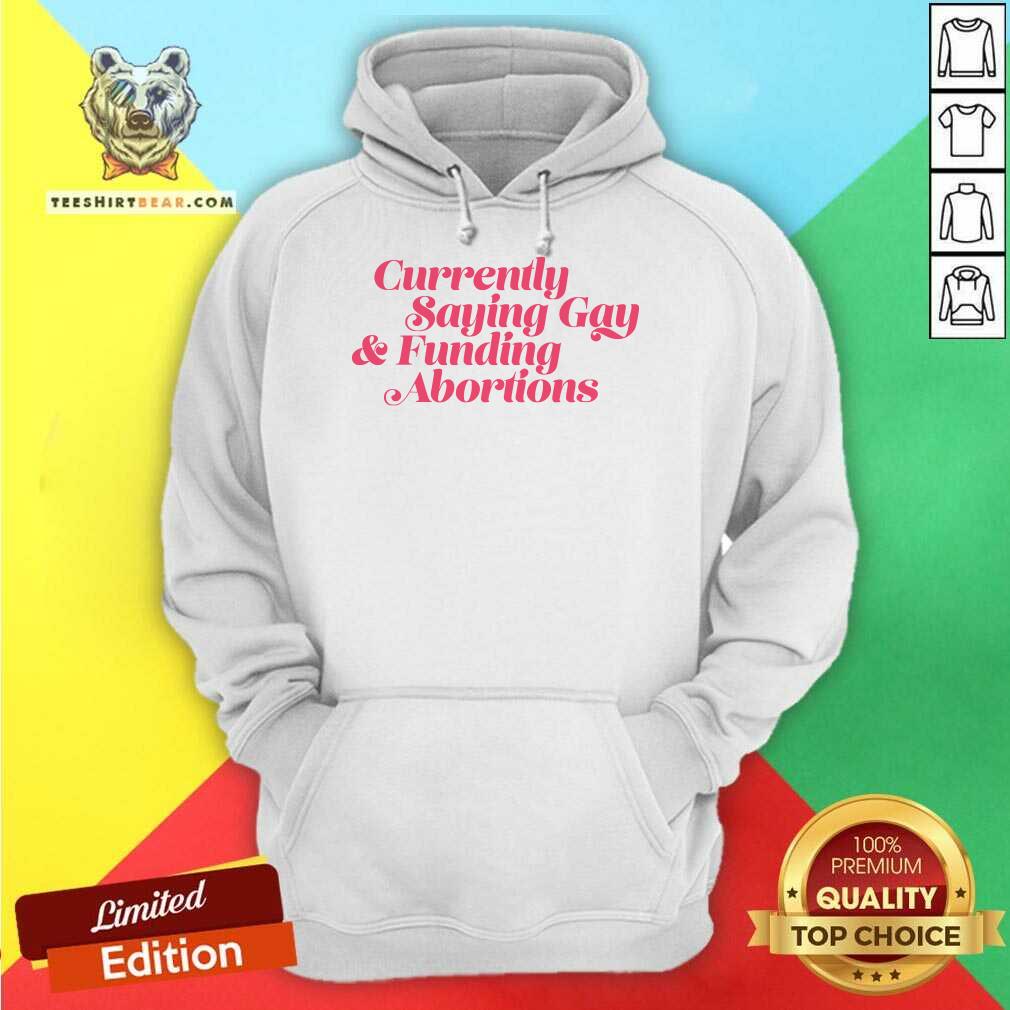 Currently Saying Gay & Funding Abortions hoodie