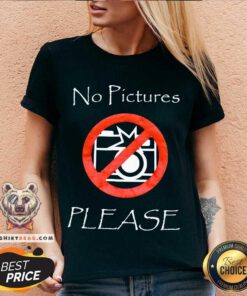 No Pictures Please v-neck