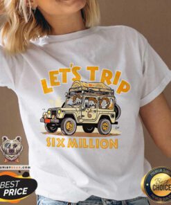 Let's Trip Six Million Safari Jeep v-neck