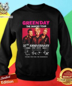 Green Day The Saviors Tour 37th Anniversary 1987-2024 Thank You For The Memories sweatshirt