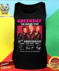 Green Day The Saviors Tour 37th Anniversary 1987-2024 Thank You For The Memories tank-top