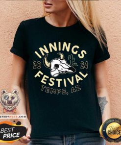 Innings Festival 2024 Tempe Arizona Skull & Ball v-neck