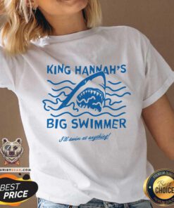 King Hannah Big Swimmer Shark v-neck