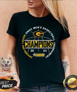 Grambling Tigers 2024 SWAC Men's Basketball Conference Tournament Champions v-neck