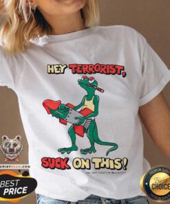 Hey Terrorist Suck On This v-neck