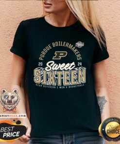 Purdue Boilermakers 2024 NCAA Men's Basketball Tournament March Madness Sweet Sixteen Defensive Stance v-neck
