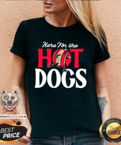 Here For The Hot Dogs v-neck
