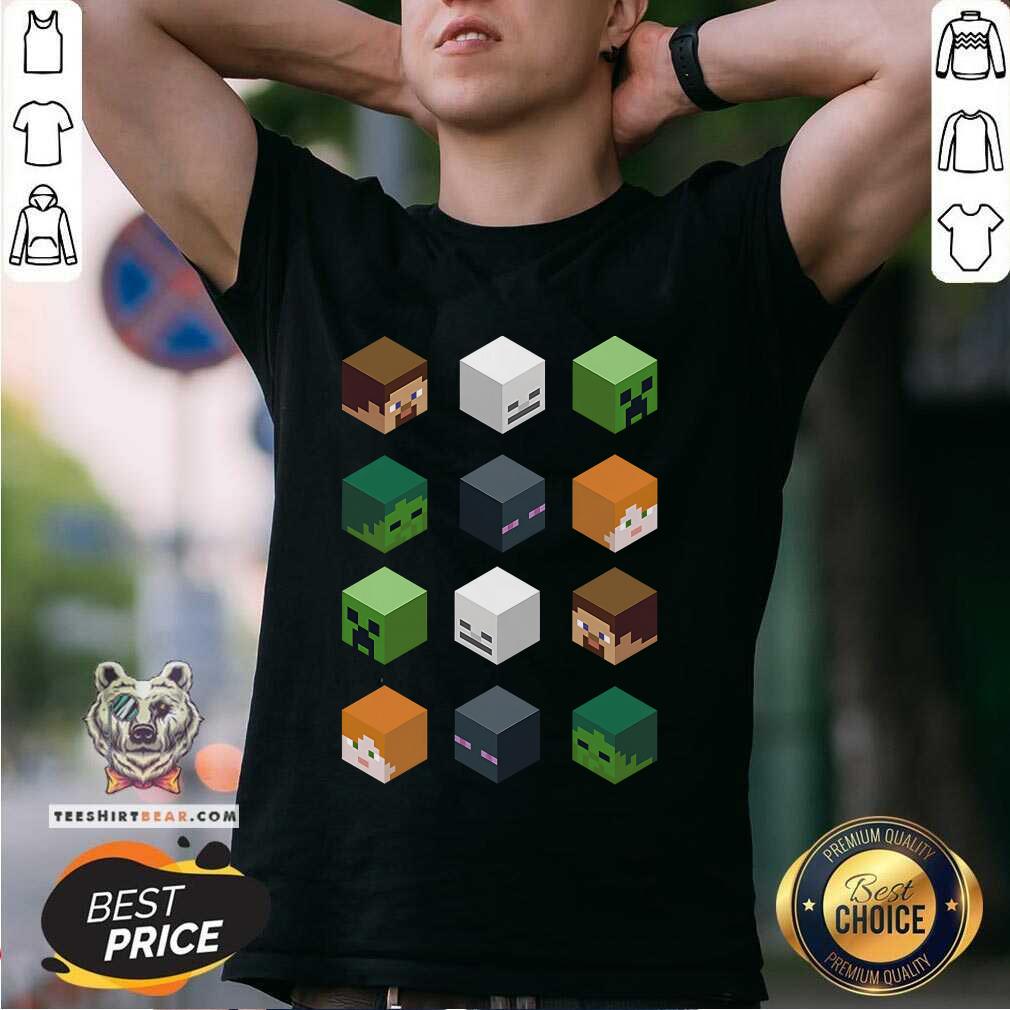 Minecraft Head Block Character Blocks T-shirt