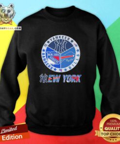 New York Yankees New York Rangers Buffalo Bills Proud Fan Sweatshirt