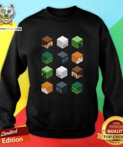 Minecraft Head Block Character Blocks Sweatshirt