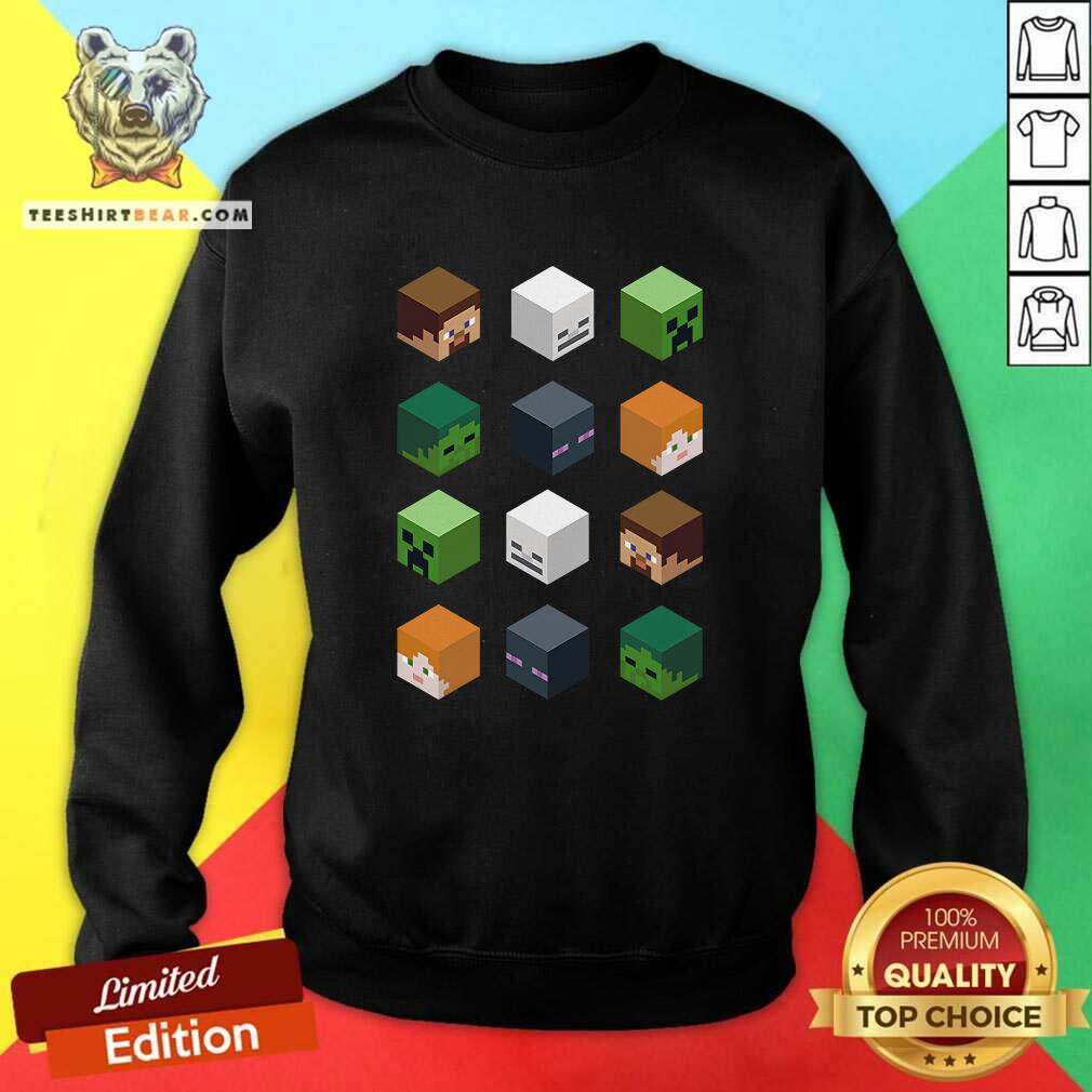 Minecraft Head Block Character Blocks Sweatshirt