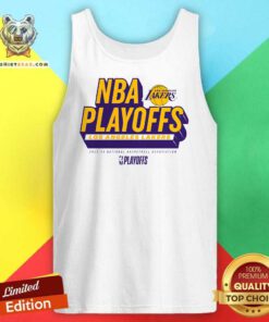 Los Angeles Lakers 2024 NBA Playoffs Defensive Stance Tank-top
