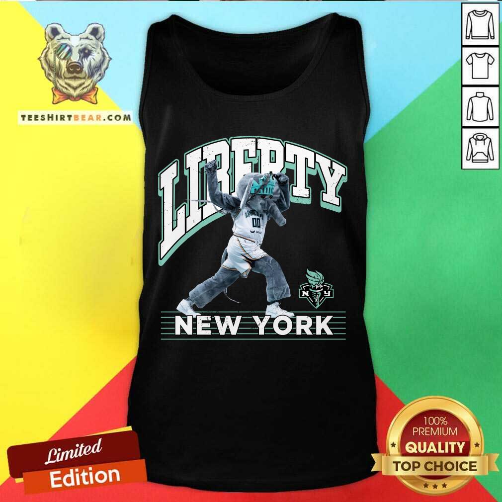 New York Liberty Stadium Essentials Black Mascot Mania Tank-top