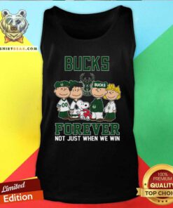Milwaukee Bucks Snoopy Peanuts Bucks Forever Not Just When We Win Tank-top