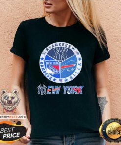 New York Yankees New York Rangers Buffalo Bills Proud Fan V-neck