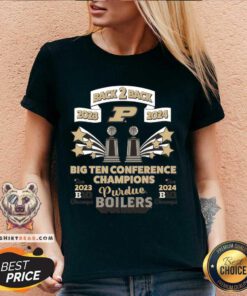 Purdue Boilermakers Natural Angel Big Ten Champs v-neck