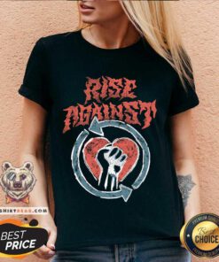Rise Against Chalk HeartFist v-neck