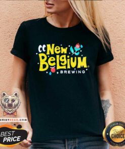 New Belgium Brewing Can Flower V-neck
